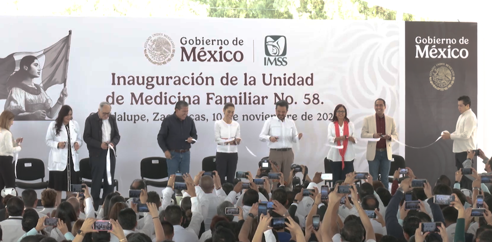 Inaugura Claudia Sheinbaum la Unidad de Medicina Familiar Número 58 en Guadalupe, Zacatecas